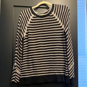 Striped sweater, comfy fit, bell sleeves